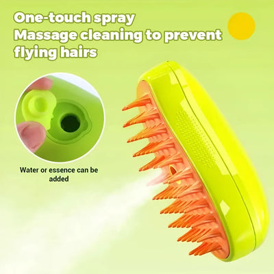 Pet Spray Massage Comb – 3-in-1 Grooming Tool for Cats and Dogs, USB Rechargeable