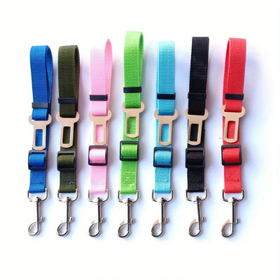 Adjustable Harness and Leash Cat Dog Car Seat Belt Pet Seat Vehicle Dog Harness Lead Clip  TractionCar Travel Supplies for Dogs