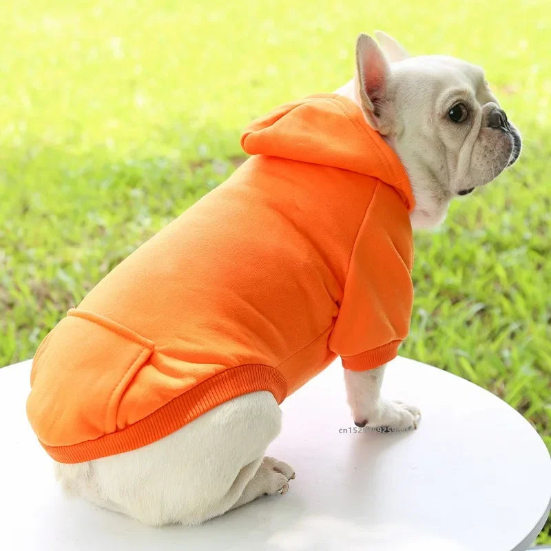 Dog Winter Hooded Sweatshirt for Small Medium Pet Coat Puppy Cat Jacket Clothes Chihuahuas French Bulldog Costume