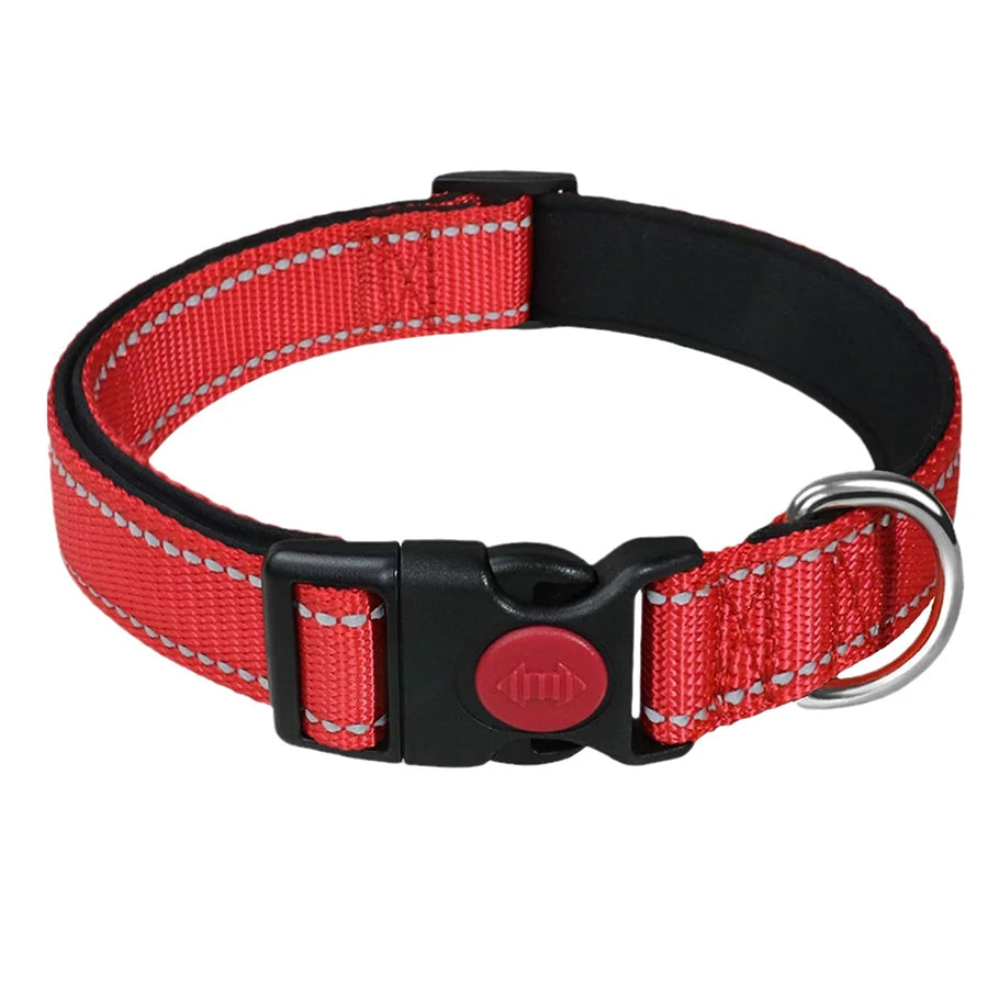 Pet Nylon Reflective Collar Cat and Dog Collar Adjustable Reflective Cat and Dog Collar