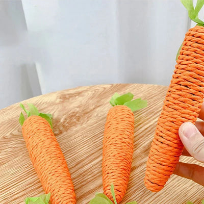 2024 New Cat Toys Sound Carrot Cuddle Cat Stick Since Fun Fun Cat Teething Stick Anti-bite Cat Scratch Board Pet Supplies