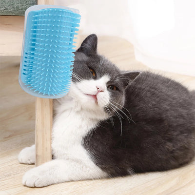 2/1PCS Cat Brush Comb Cat Toy with Catnip Cat Wall Brush Corner Cat Scratcher Massage Self Groomer Comb Pet Brush Corner