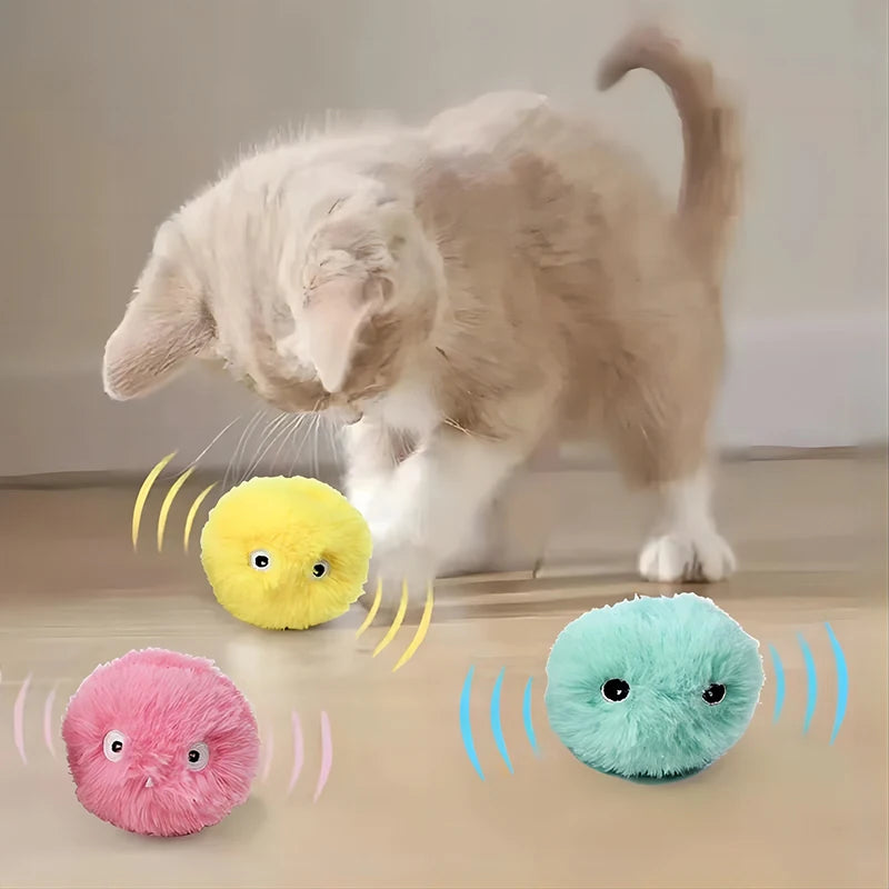 Smart Cat Toys Interactive Ball Catnip Cat Training Toy Pet Playing Ball Pet Squeaky Supplies Products Toy for Cats Kitten Kitty