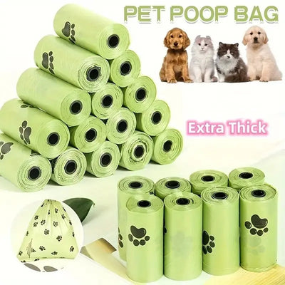 240pcs/16Rolls Thick Dog Poop Bags, Leak Proof Pet Waste Bag For Dog Outdoor Walking