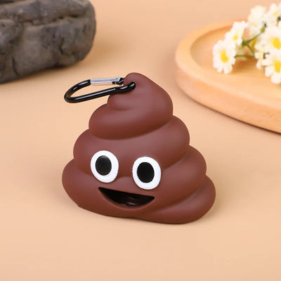 1PC Creative Pet Supplies Dog Potty Pickup Cartoon Poop-shaped Portable Garbage Shell Compact For Cats And Dogs