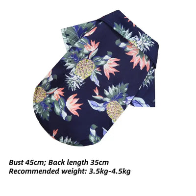 1pc Hawaiian Beach Style Dog T-Shirts Thin Breathable Summer Dog Clothes for Small Dogs Puppy Pet Cat Vest