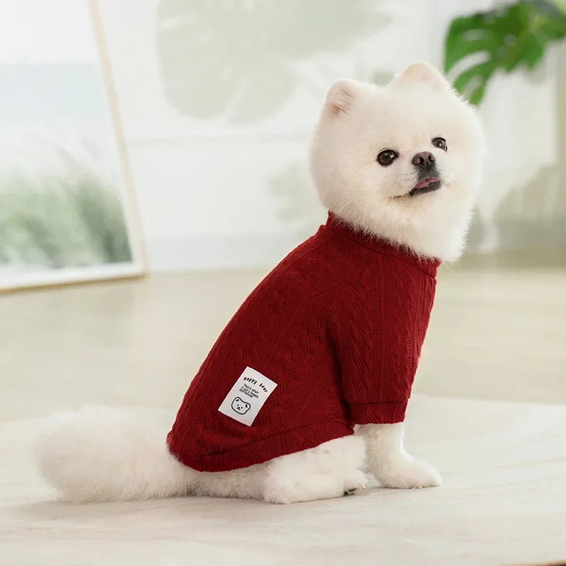 Dog Knitted Sweater Warm Puppy Clothes for Small Dogs Cats Vest Pet Clothing Chihuahua Apparel French Bulldog Costume Pug Coat