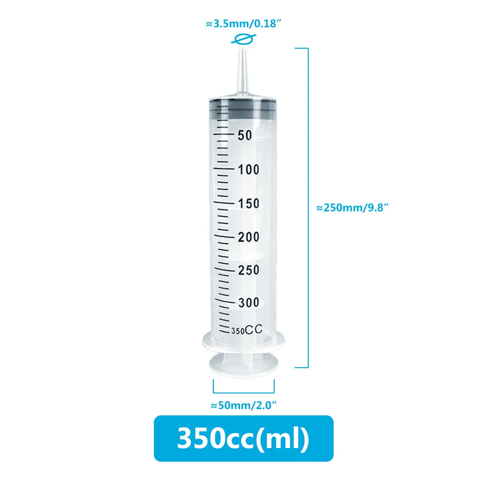 100ml-550ml Syringe Large Capacity With Multifunction 100cm Hose Pump Measuring Washable Injector For Pet Feeding Oil Glue Fluid