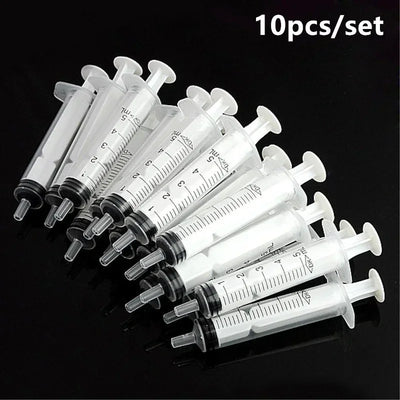 10pcs Disposable Plastic 5ml Injector Syringe No Needle for Lab Nutrient Measuring Small Pet Food Feeder (Without Needle) 2024