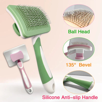 Pet Comb Cat Dog Brush Hair Removal Stainless Steel Needle Comb Hair Cleaning Beauty Skin Care Pet Dog Grooming Brushes Supplies