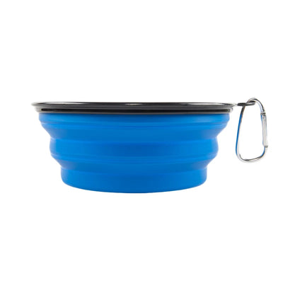 Collapsible Dog 1000ml Folding Silicone Bowl Pet Outdoor Travel Portable Puppy Food Container Feeder With Carabiner