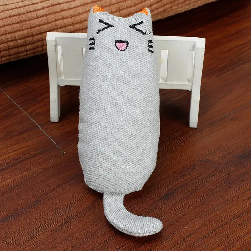 Catnip Toys Cute Thumb Plush Pillow Teeth Grinding Bite-resistant Teasing Relaxation Cat Chew Toy Pet Accessories