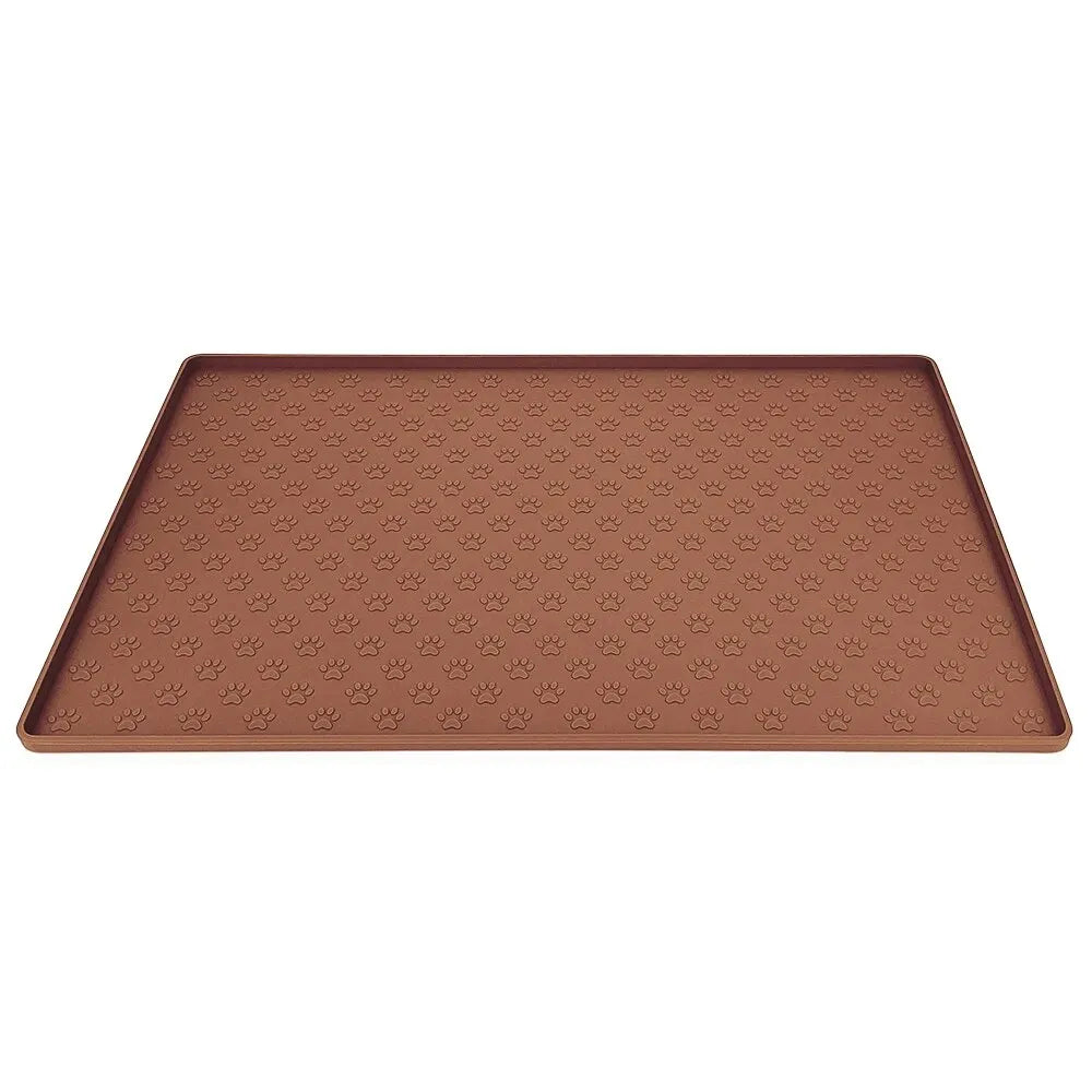 Pet Placemat Cat Food Bowl Mat Dog Feed Mat Cat Dog Drinking Feeding Placemat Silicone Waterproof Non-slip Pet Feeder Mats