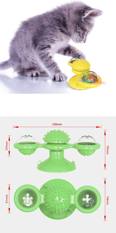 Windmill Cat and dog toys Interactive pet freeze-dried catnip toy Cat Games Toy pet supplies spinning turntable