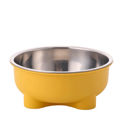 A stainless steel pet dog bowl is anti slip and easy to clean indoors