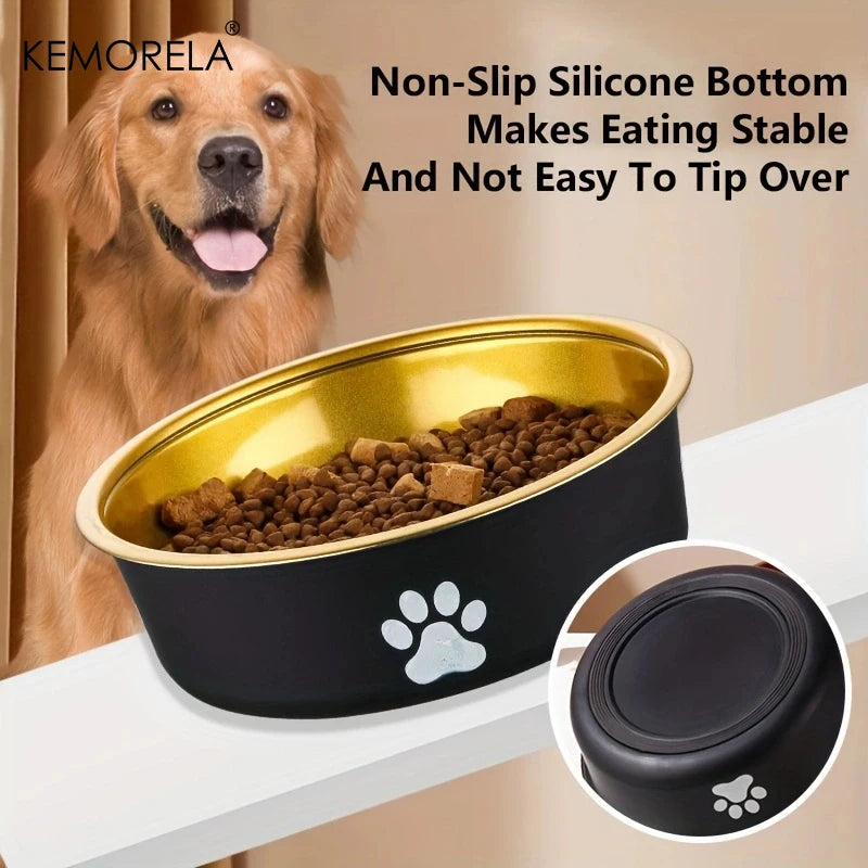 Anti-Slip Dog Bowls Small Medium And Large Dog Feeding Bowls And Water Fountains Stainless Steel Pet Feeders Pet Dog Accessories