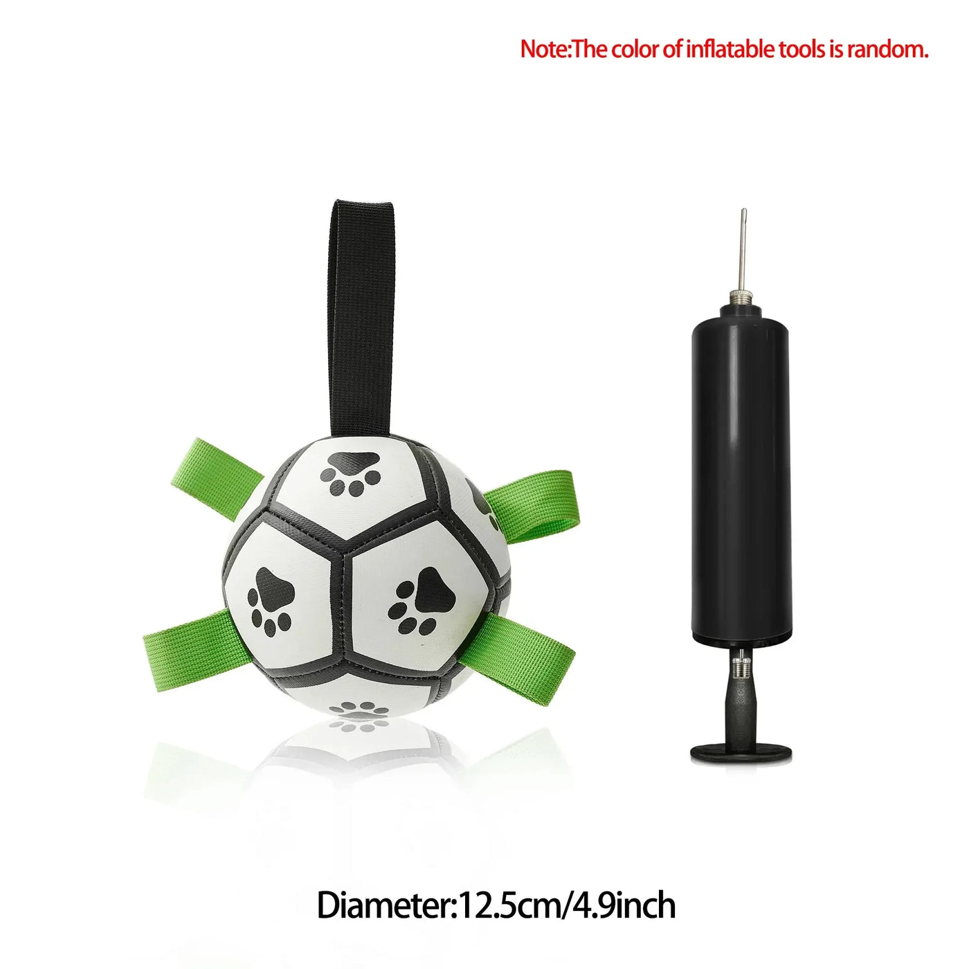 1pc Durable Football Design Pet Toy With Straps Dog Chewing Ball Toy For Training Playing Teeth Cleaning, Interactive Fetch Pet