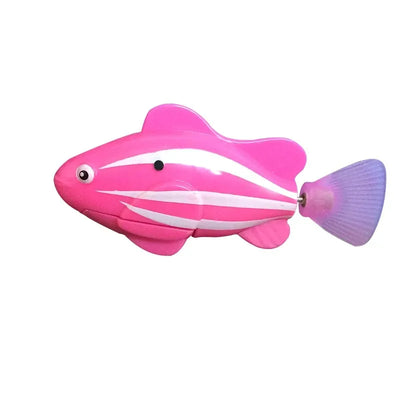 Cat Toy LED Interactive Swimming Robot Fish Toy for Cat Glowing Electric Fish Toy to Stimulate Pet's Hunter Instincts Pet Toys