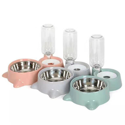 1pcs Blue Pet Dog Cat Bowl Fountain Automatic Food Water Feeder Container For Cats Dogs Drinking Pet Articles