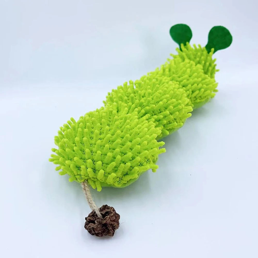 Pet Supplies Caterpillar Shaped Plush Cat Toy Contains Catnip Self Pleasure Boredom Relief Interactive Play