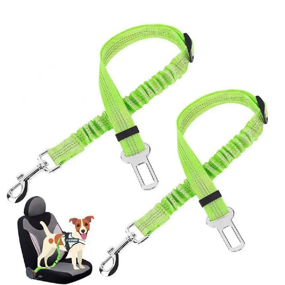 Dog Car Seat Belt Car Reflective Webbing Safety Leash Stretchy Retractable Leash New Pet Car Cat Leash Dog Harness and Leash Set