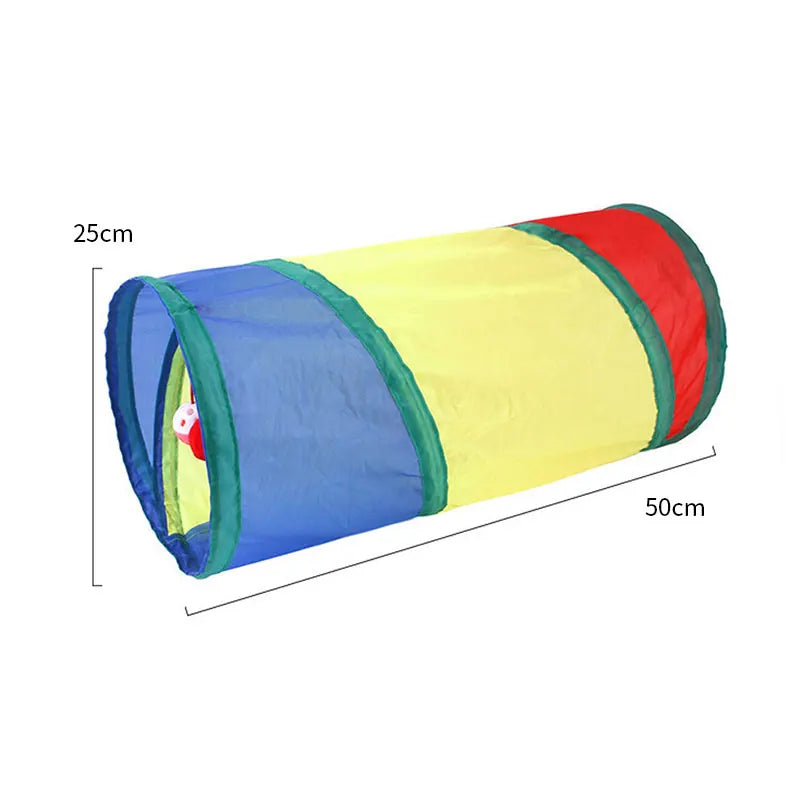 Cat Tunnel Foldable Pet Supplies Cat Toy Breathable Material Pass Play Tunnel Drill Barrel Small Pet Toy Indoor Loud Paper