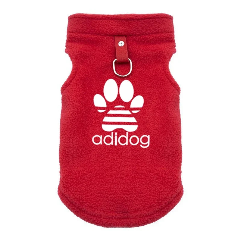 Adidog Soft Fleece Dog Clothes – Warm Pullover Jacket for Small Dogs