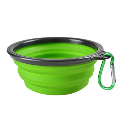 350/1000ml Large Collapsible Dog Pet Folding Silicone Bowl Outdoor Travel Portable Puppy Food Container Feeder Dish Bowl