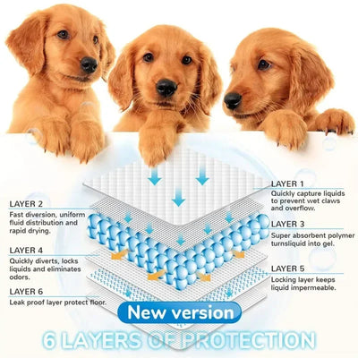 Pet Dog Disposable Diapers Mat Panties Absorbent Training Pee Floor Towel for Dogs Cat Nappies Puppy Physiological Supplies Pads