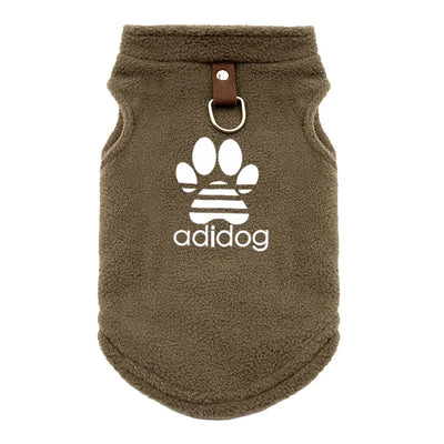 Adidog Soft Fleece Dog Clothes – Warm Pullover Jacket for Small Dogs