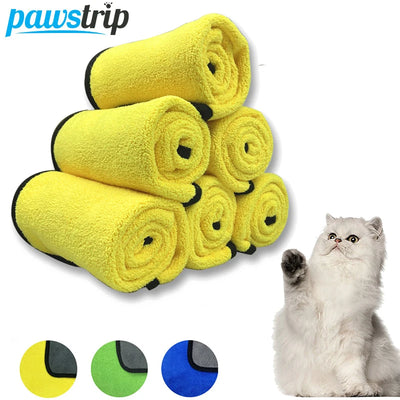 Quick-Drying Pet Towel Absorbent Pet Bath Towel for Dogs Cats Soft Lint-Free Fiber Dog Towels Pet Cat Blanket Pet Supplies