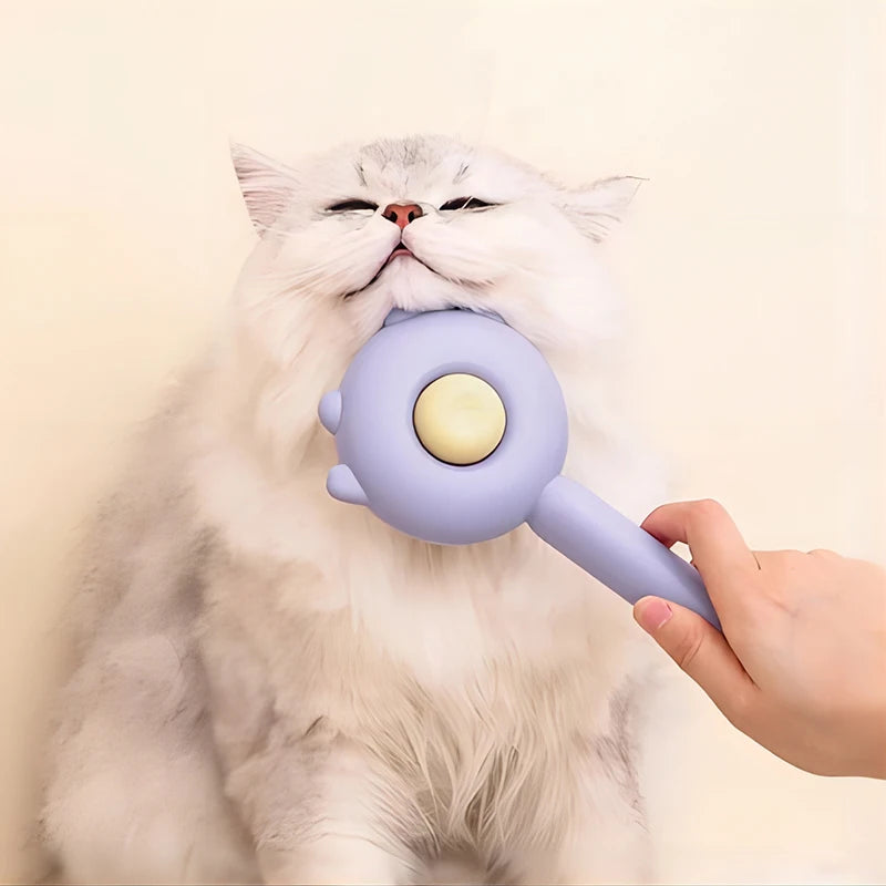 Pet Brush One Button Cleaning Brush Magic Beauty Cat Hair Brush Easy To Carry Re-Use Multi-Function Brush