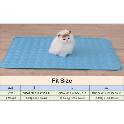 Pet Summer Cooling Pad Self-Cooling Ice Silk Pet Bed Dog Cat Nest Breathable Cooling Cooling Sleeping Pad