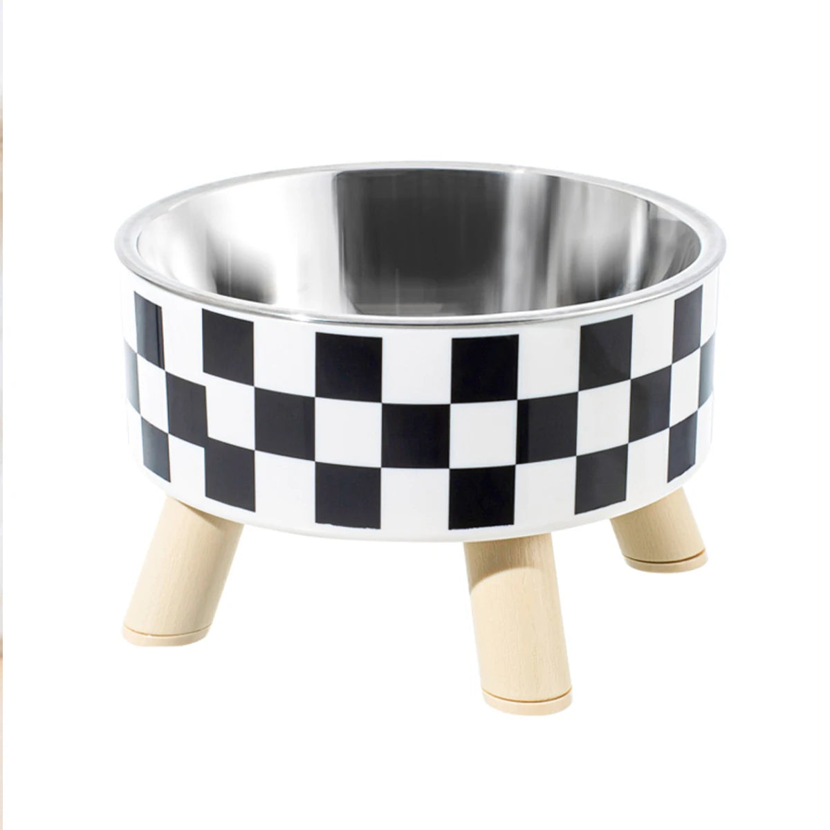 A Cat Bowl For Cats And Dogs, Simple Polka-dot Stainless Steel Pet Tall Bowl, Drinking Water, Anti-overturn Water Bowl, Food Bas