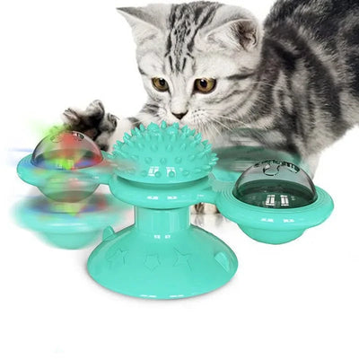 Windmill Cat and dog toys Interactive pet freeze-dried catnip toy Cat Games Toy pet supplies spinning turntable