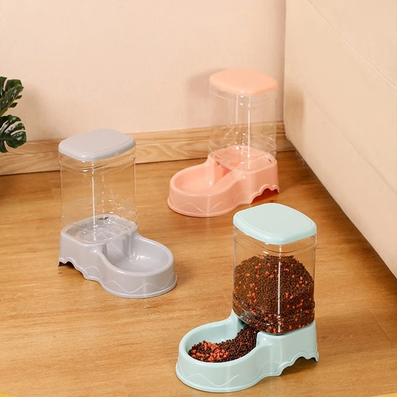 Automatic pet feeder Cat Drinking bowl Cat bowl Large capacity Dog bowl 3.8L combination food storage bucket Pet supplies