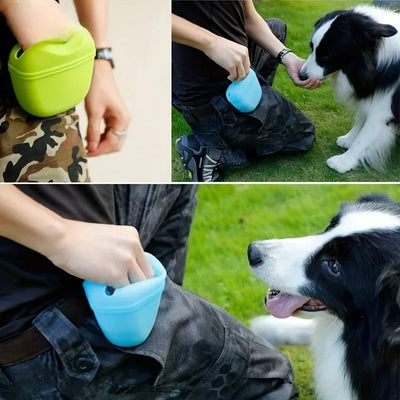 Pet Feeding Bag Training Dog Food Pocket Portable Silicone Snack Pouch Outdoor Walking Dogs Hanging Style Waistpack Pet Products