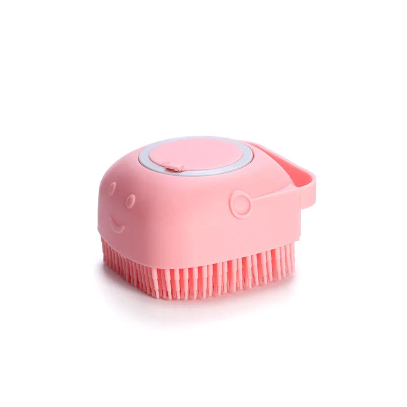 Pet Bathing Brush Soft Silicone Massager Shower Gel Bathing Brush Clean Tools Comb Dog Cat Cleaning Grooming Supplies ﻿