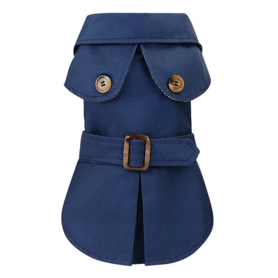 Dog Coat Trench Pet Jacket Autumn Winter Dog Clothes for Small Dogs Yorkie Belt Decor Puppy Cat Costume Poodle Chihuahua Outfits