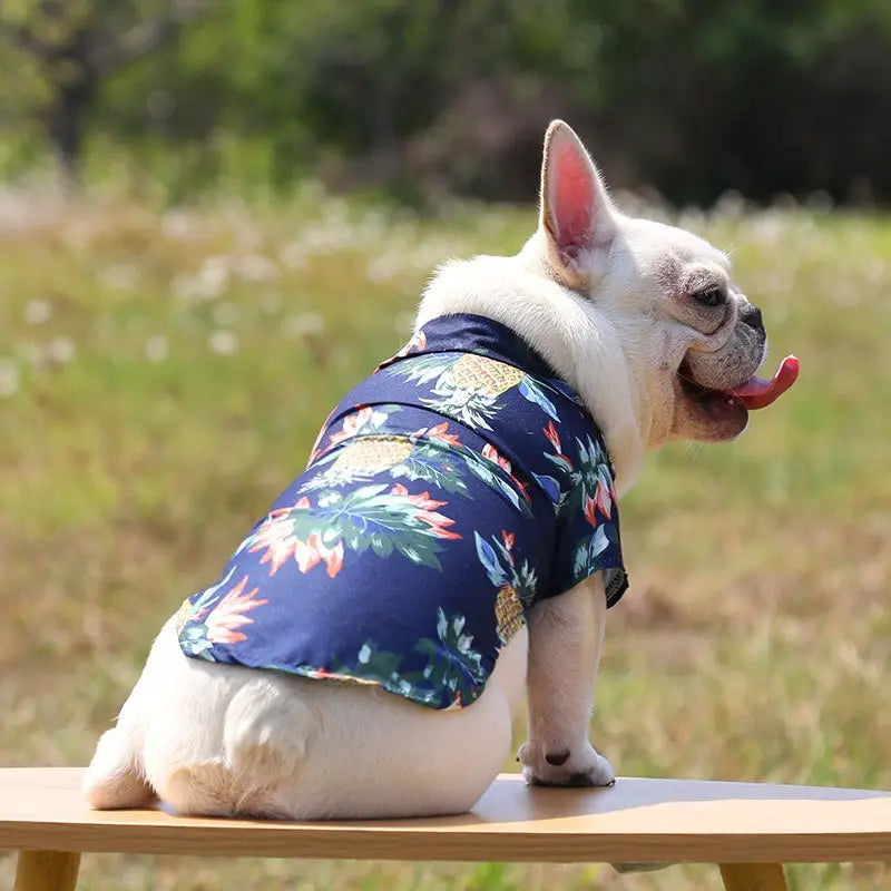 1pc Hawaiian Beach Style Dog T-Shirts Thin Breathable Summer Dog Clothes for Small Dogs Puppy Pet Cat Vest