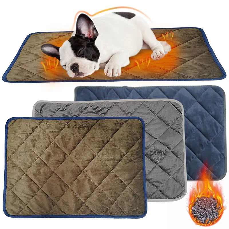 Winter Pet Bed & Mat Covers Pad 40x50CM Thickened Warm Cat And Dog Nest Sleeping Heat-Cushion Anti-Slip Thermal Pet-Mat Soft