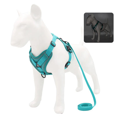 Dog Harness Leash Set Adjustable Pet Harness Vest For Small Large Dog Cat Reflective Mesh Puppy Cat Chest Strap Dog Accessories