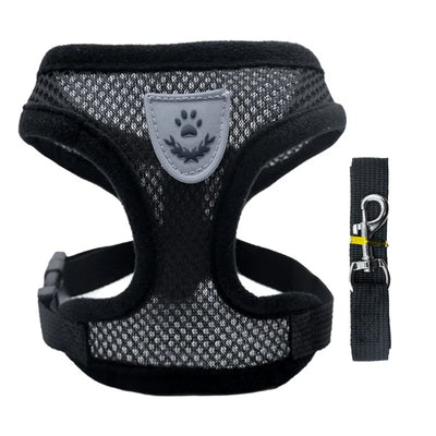 Cat Harness Vest Walking Lead Leash For Puppy Dogs Collar Polyester Adjustable Mesh Dog Harness For Small Medium Pet Accessories