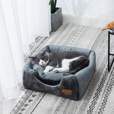 New Triangle Cat Nest Closed Cat House Pet Nest Warm and Thickened Deep Sleep Dog Nest Pet Supplies