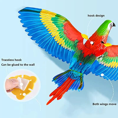 Silent Electric Parrot Toy for Cats | Hanging Flying Bird Teaser | Interactive Pet Training Supplies for Endless Fun