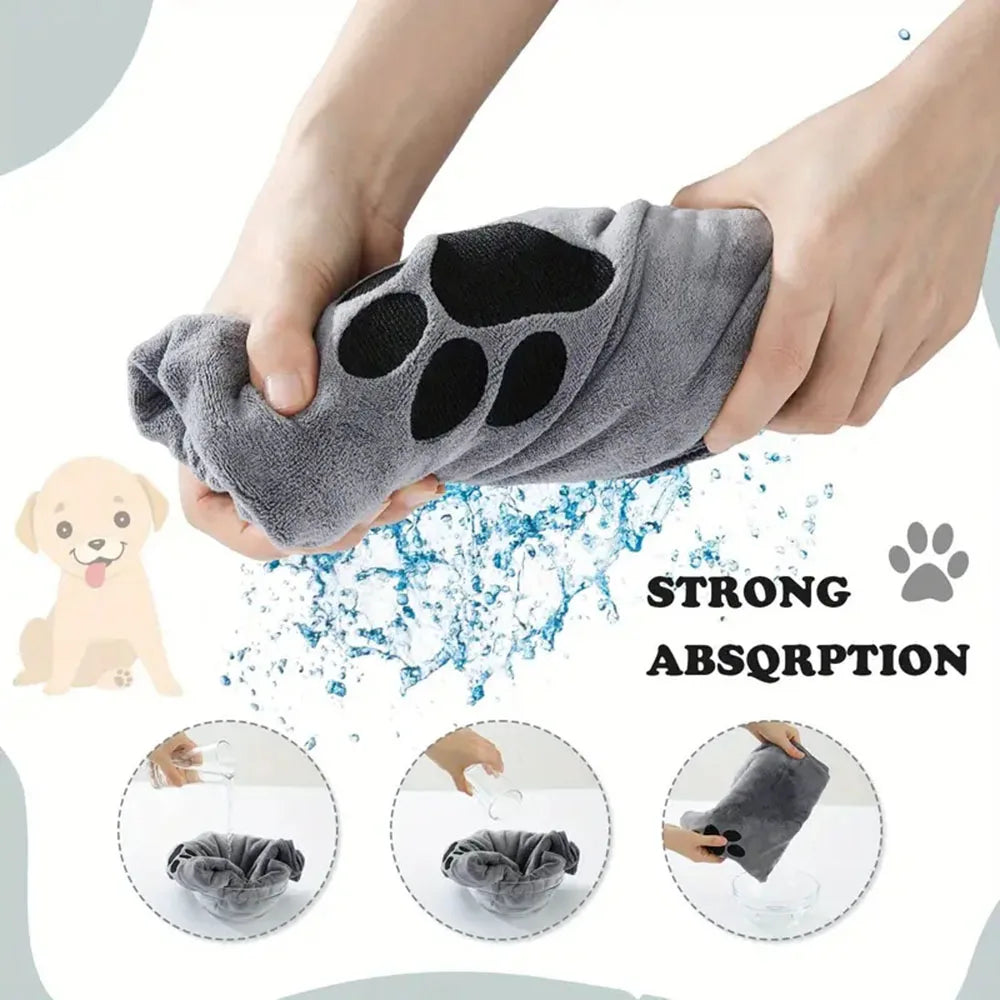 Microfiber Pet Bath Towel - Super Soft, Absorbent & Quick-Dry