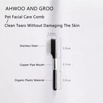 Pet Facial Cleaning Comb Removes Tear Stains Eye-poop Comb Dog Hair Repair Scissors Cat Hair Comb Pet Clean Supplies Accessories