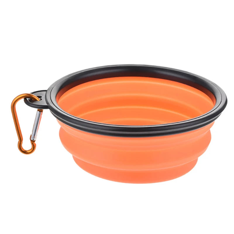 350/1000ml Large Collapsible Dog Pet Folding Silicone Bowl Outdoor Travel Portable Puppy Food Container Feeder Dish Bowl