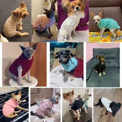 Winter Warm Dog Sweaters for Small & Medium Pets - Soft & Cozy