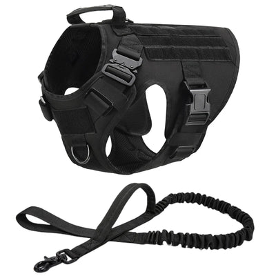 K9 Tactical Military Vest – Set di imbracatura e guinzaglio per cani da addestramento per tutte le razze